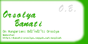 orsolya banati business card